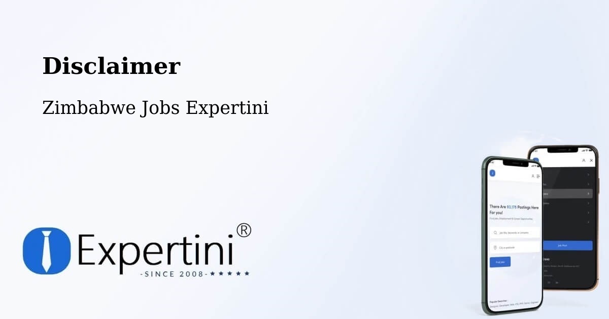 Disclaimer – Mount Darwin - Zimbabwe Jobs Expertini
